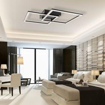 Plafonjera BRY-CRYSTAL-A-55W-3IN1-REMOTE-Bijela u dnevnom boravku montirana na strop