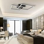 Plafonjera BRY-CRYSTAL-A-55W-3IN1-REMOTE-Crna u dnevnom boravku montirana na stropu