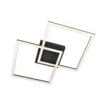 Plafonjera BRY-CRYSTAL-A-55W-3IN1-REMOTE-Crna sa kristalima po rubu i crnim metalnim postoljem za montažu