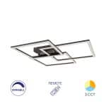 Plafonjera BRY-CRYSTAL-B-80W-3IN1-Crna dimabilna sa daljinskim upravljačem cct 3u1 prekidačem. Aluminijski okvir sa 3 kocke na kojima su kristali