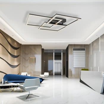 Plafonjera BRY-CRYSTAL-B-80W-3IN1-Crna montirana u dnevom boravku na stropu
