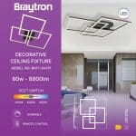 Plafonjera BRY-CRYSTAL-B-80W-3IN1-Crna tehničke karakteristike plafonjere snaga lumeni dimenzije