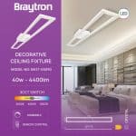 Plafonjera BRY-CRYSTAL-C-40W-3I1-REMOTE-Bijela tehničke karakteristike, snaga, lumeni i dimenzije