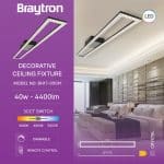 Plafonjera BRY-CRYSTAL-C-40W-3I1-REMOTE-Crna detaljne tehničke karakteristike plafonjere