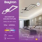 Plafonjera BRY-CRYSTAL-D-55W-3IN1-Bijela tehničke karakteristike plafonjere snaga lumeni daljinski i dimenzije