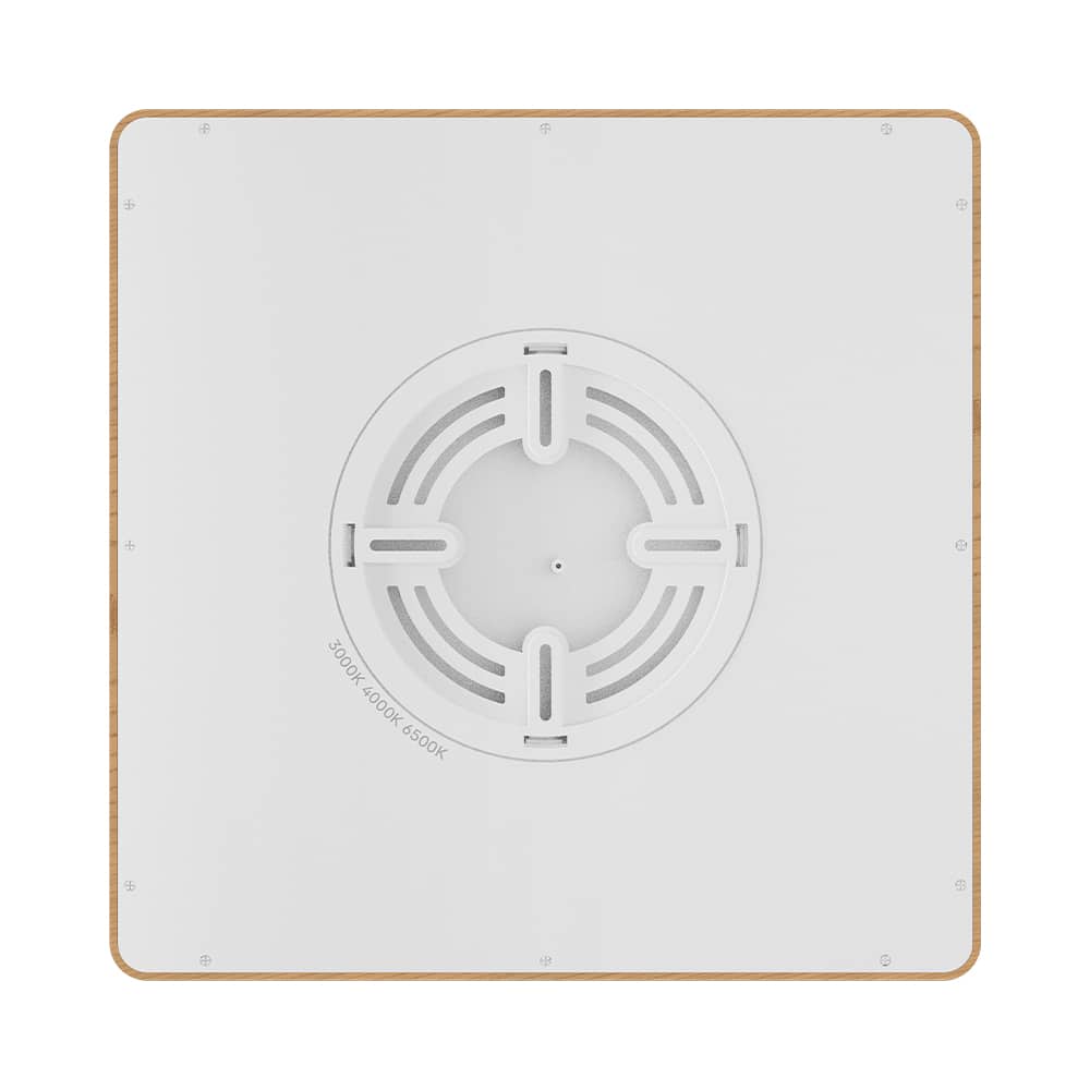 BP07-10387_4 Plafonjera BRY-JADE-SLR-WDN-SQR-26W-3IN1-Boja drveta Zadnja strana plafonjere iz koje se može vidjeti izgled i nosač uz pomoću kojeg se montira