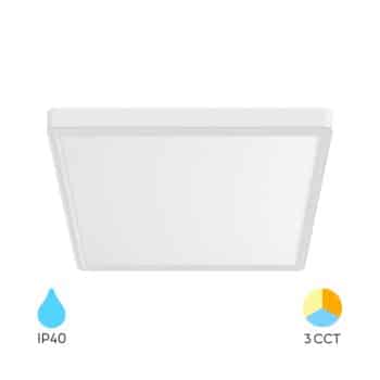 Plafonjera BRY-JADE-SLR-WHT-SQR-36W-3IN1-CEILING LIGHT bijele boje sa bijelim difuyorom IP 40 zaštitom i cct prekidačem za izbor boje svjetlosti
