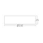 Plafonjera BRY-JADE-SLR-WDN-RND-20W-3IN1-Boja drveta dimenzije prikazane grafički