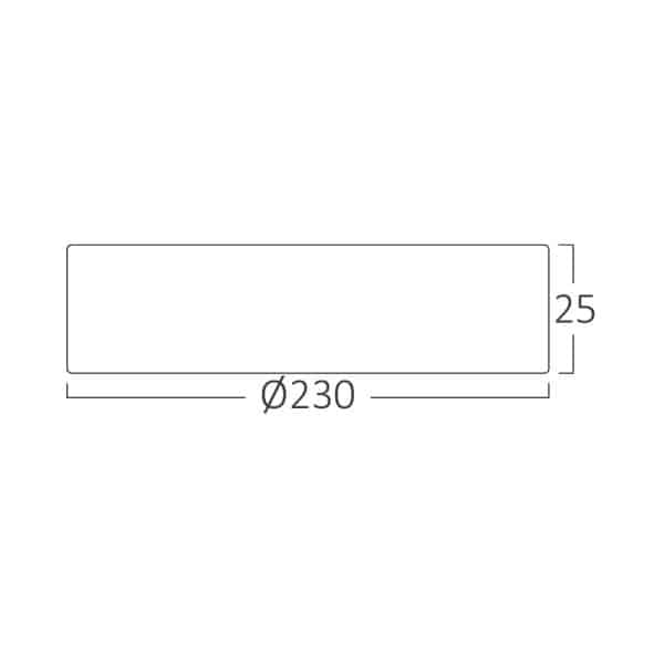 Plafonjera BRY-JADE-SLR-WDN-RND-20W-3IN1-Boja drveta dimenzije prikazane grafički